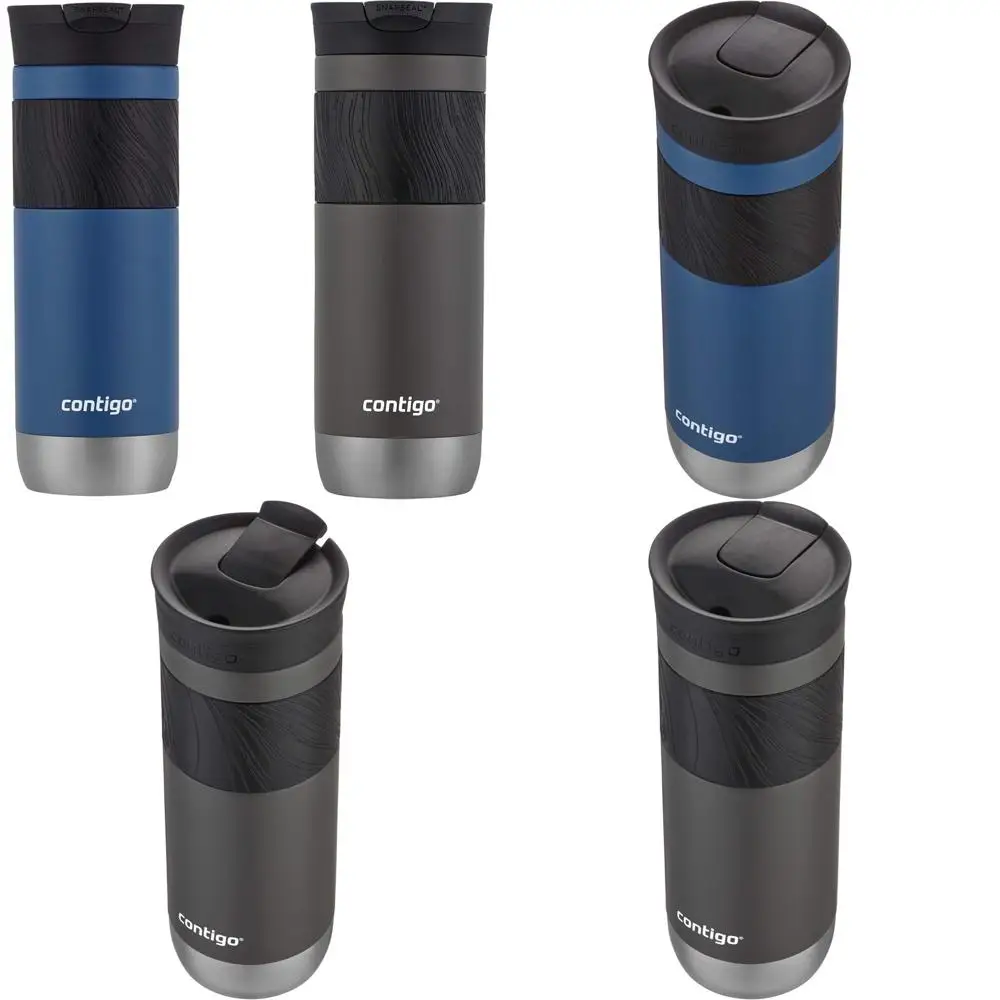 

Vacuum-Insulated Stainless Steel Travel Mugs, Leak-Proof, Reusable for Coffee or Water, BPA-Free, 20oz Set of 2 in Sake & Blue C