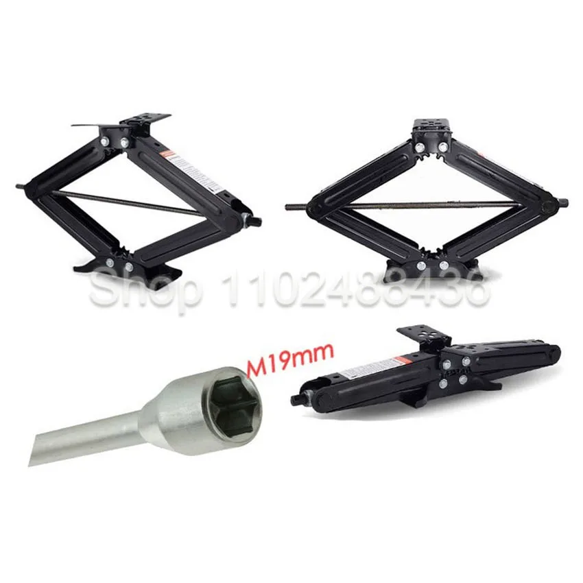 2pcs 5000lb RV Camper Scissor Leveling Jacks Trailer Stabilizer with 1 Handle corner steady Trailer Parts Caravan Accessories