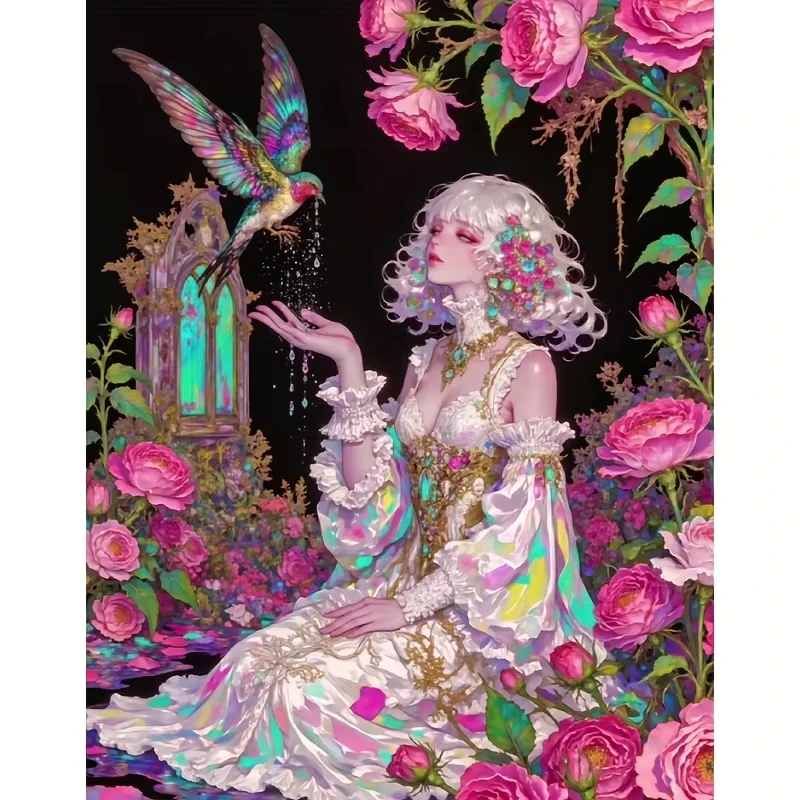 Oil Painting By Number Handmade DIY Princess Canvas Art Wall Decor for Game Room or Living Room Gift Frameless