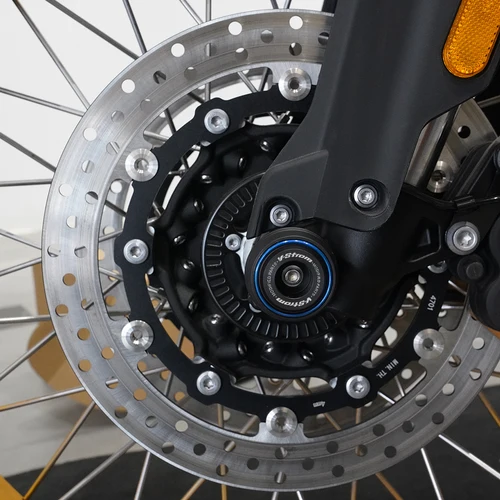 Imagen 2 del producto Para SUZUKI v-strom 800DE 1050DE VStrom 800 1050 DE 2023 2024 2025 Protector contra choques deslizante de horquilla de rueda de eje trasero delantero de motocicleta