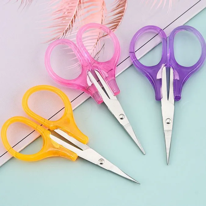 Stainless Steel Mini Scissors Office Hair Bangs Eyebrow Trimming Handheld Craft Paper Cutting Scissors for Home Use