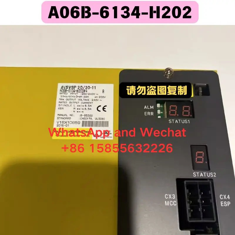 Used OEM disassembled parts Driver A06B-6134-H202 Functional test OK Fast Shipping