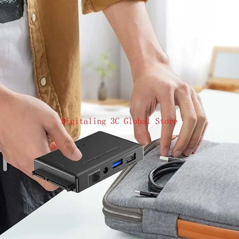 USB3.0 IDE Converter untuk Hard Disk Desktop Laptop Menampilkan Overcurrents Protections Switches