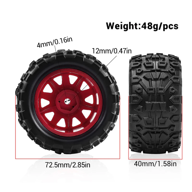 1/18 ARRMA TYPHON GRANITE GROM إطار كبير إطار عملاق جرانيت صغير W309 #2