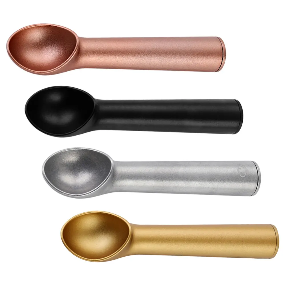 

4pcs Ice Cream Scoop Professional Aluminium Alloy Melon Baller Kitchen Dessert Serving Spoon Smooth Surface for Ice