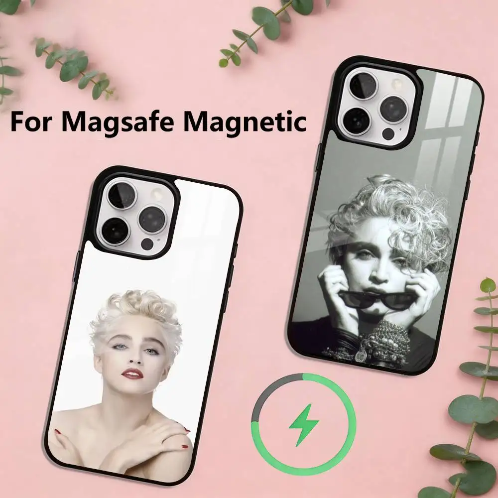 

Singer M-Madonna Phone Case For iPhone17,16,15,14,13,12,11 Plus,Pro Magnetic For Magsafe Wireless Charging