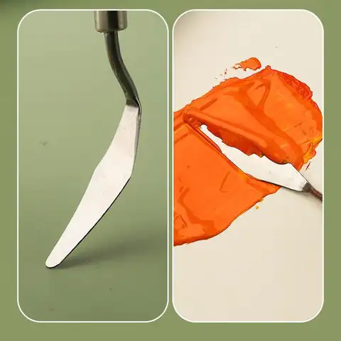 st/set rostfritt stål keramik spatel polymerlera skrapa keramik modelleringsverktyg konst oljemålning knivar tårt spatel kit 10 best sales texturerade konstverktyg - №4