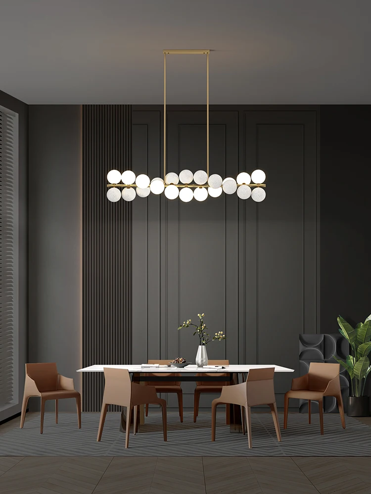 

2024 Trendy Blue Black White Bubble Lustre Hanging Lamps Chandelier Pendant Light Suspension Luminaire Lampen For Dinning Room