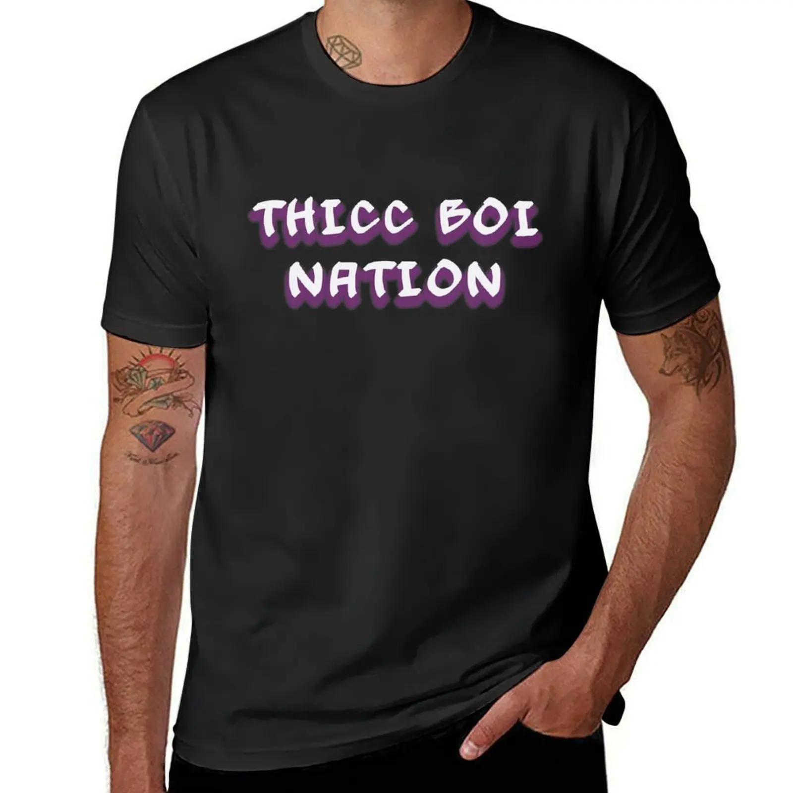 Thicc Boi Nation T-Shirt blacks kawaii clothes t shirt men