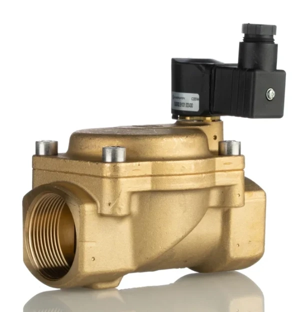 High Flow Rate Brass Indirect Acting Solenoid Valve  8240200.9101.23050 Clear Compact Design