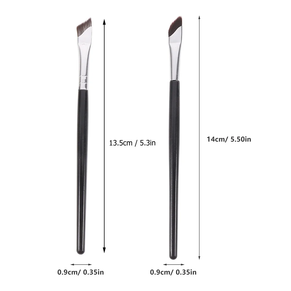 1 ensemble de pinceaux Eyeliner coudés pour le maquillage des yeux, outil correcteur de sourcils de précision, applicateur, Kit de beauté, ensemble de pinceaux pour fard à paupières