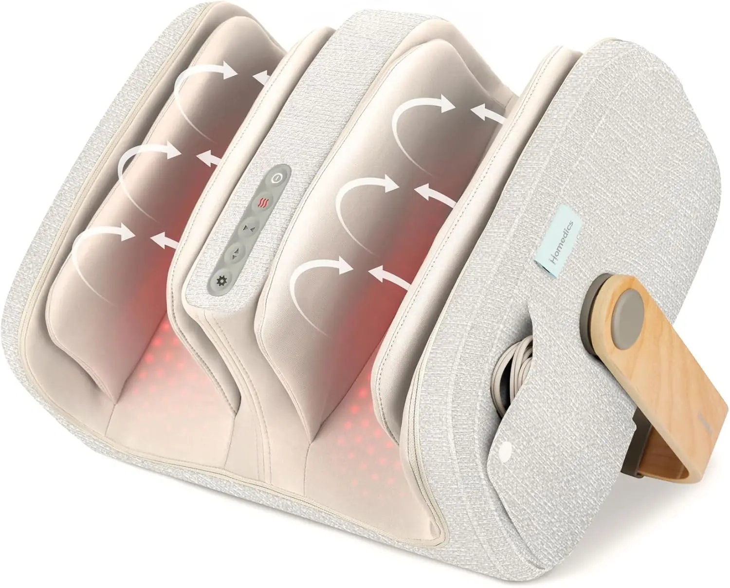 Homedics Luxe Comfort Массажер для ног и массажер для икр с подогревом, шиацу, глубоким разминанием, сжатием воздуха, кровообращением, расслаблением Homedics Luxe Comfort Массажер для ног и массажер для икр с подогревом, шиацу, глубоким разминанием, сжатием воздуха, кровообращением, расслаблением