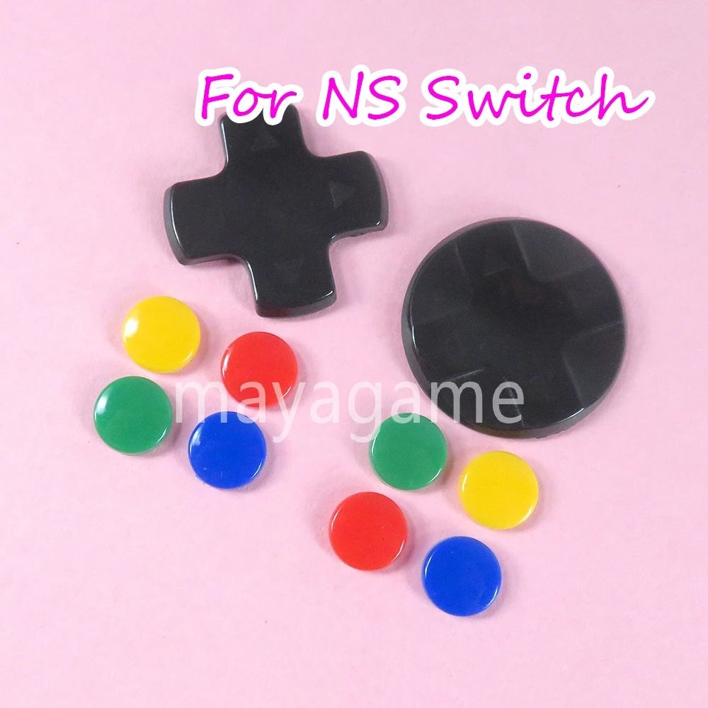 5 مجموعات ل نينتندو سويتش Joycon التناظرية عصا غطاء غطاء ل نينتندو سويتش NS المضادة للانزلاق الصليب التعميم D-الوسادة زر الملحقات