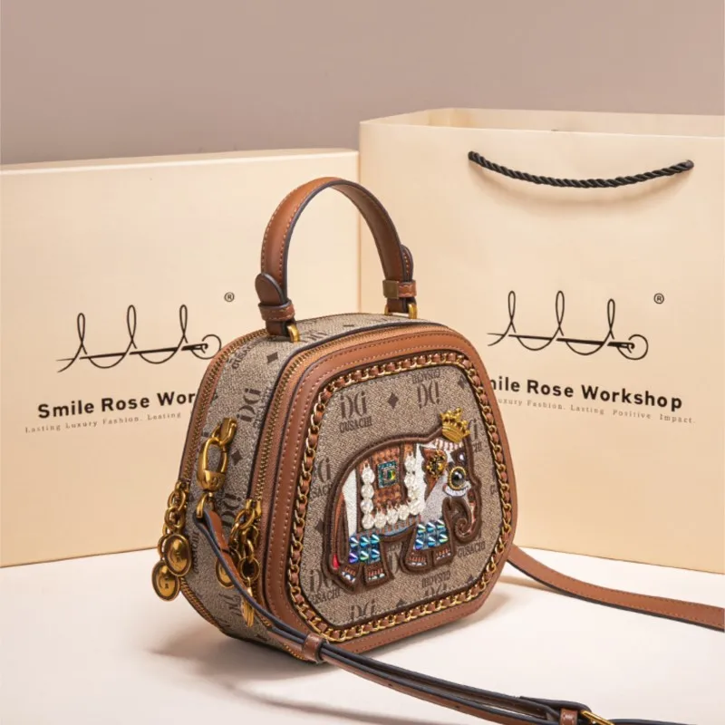 Designer brand light luxury women's handbag 2025 new autumn and winter high-end fashion trend single shoulder crossbody bag