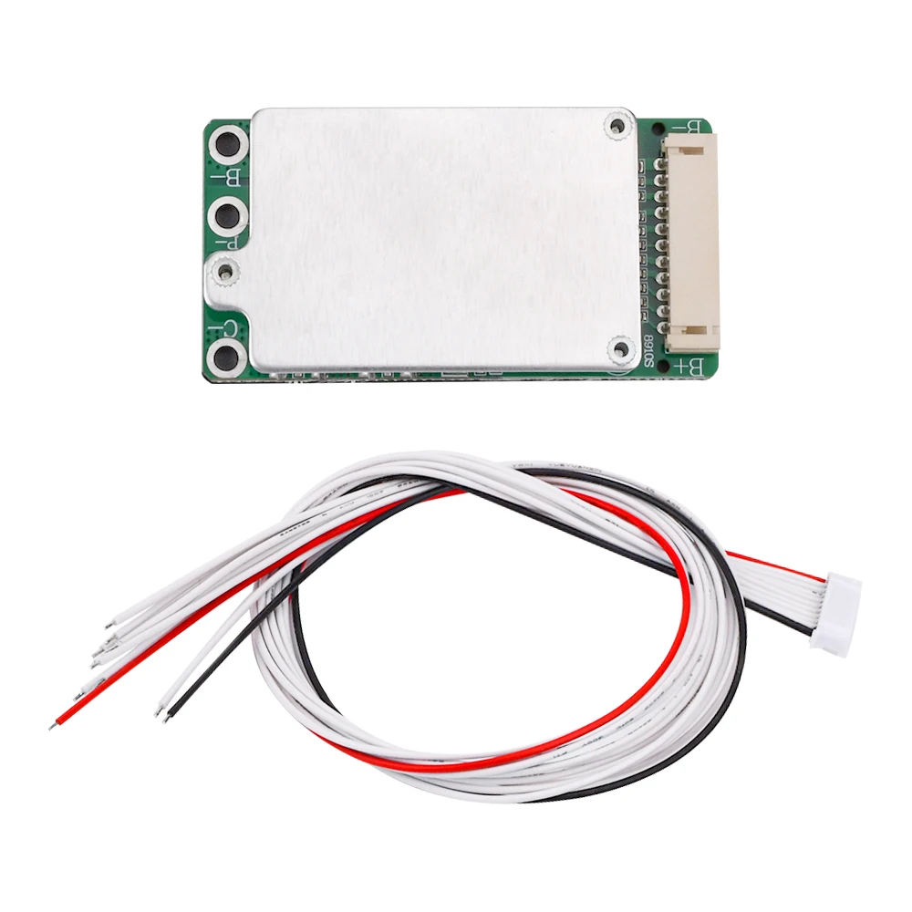 Placa de proteção de bateria de lítio 10s 36v 15a 18650 com controle de temperatura de linha ntc bms pcb mesma porta/placa de circuito de porta dividida