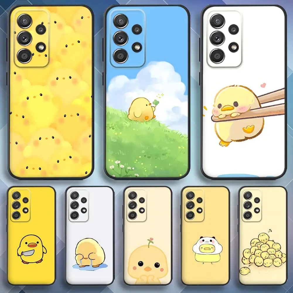 

Yellow Duck Phone Case For Samsung S 25,24,23,22,30,21,10,9,Ultra,Plus,Lite,FE,4,5 G Soft Black Case