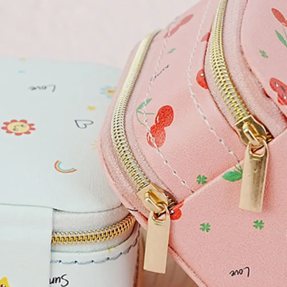 

Сумка для упаковки ювелирных изделий с вишневым цветком, чехол для хранения сережек большой емкости из искусственной кожи, органайзер, кольца, ожерелье, коробка для демонстрации ювелирных изделий