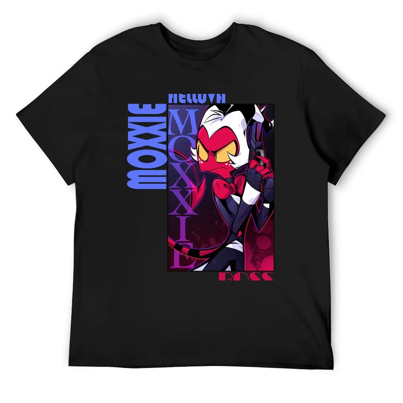 Футболка Helluva Boss Moxxie, летняя одежда с графикой для мальчика, одежда для мужчин