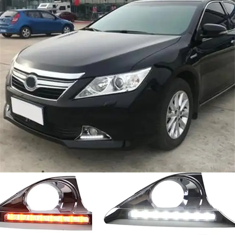 

Auto Accessories Front Fog Lamp Led Drl For Toyota Camry 2011 2012 2013 2014 Daytime Running Light Daylight