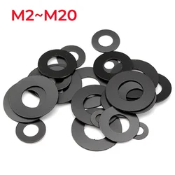 M2 M2.2 M2.3 M2.5 M3 M4 M5 M6 M7 M8 M8.5 M10 M12 M15 M20 Black Nylon Flat Pad Washer Plane Spacer Insulation Gasket Ring