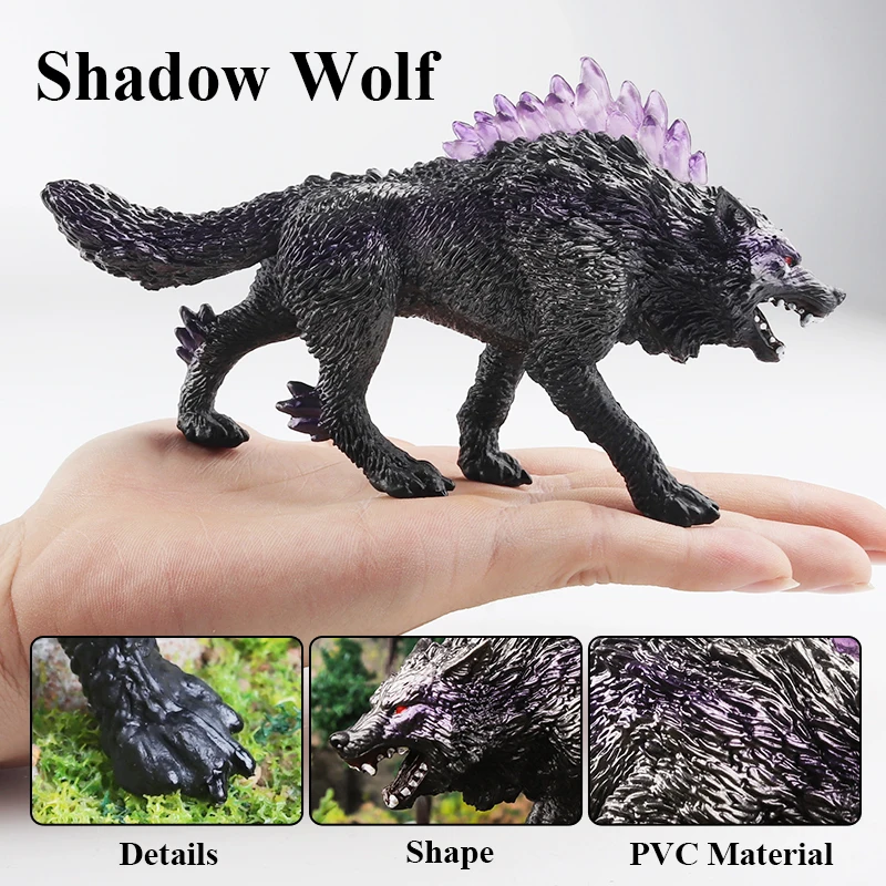 Oenux Big Size Savage Wild Beast Animals Wolf Wolves Model Action Figures Collection Solid PVC High Quality Home decor Toy Gift