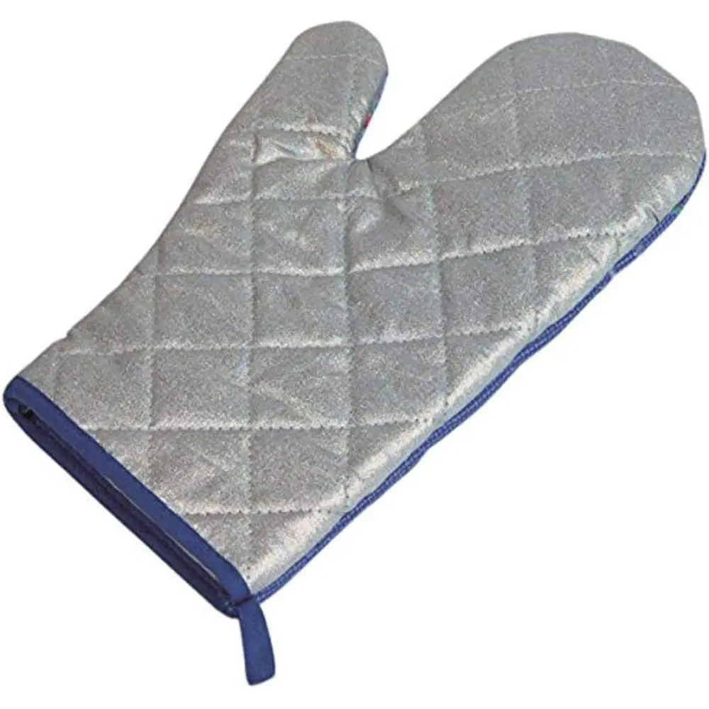 

Silver-Plated Oven Mitten, Metallic Protection