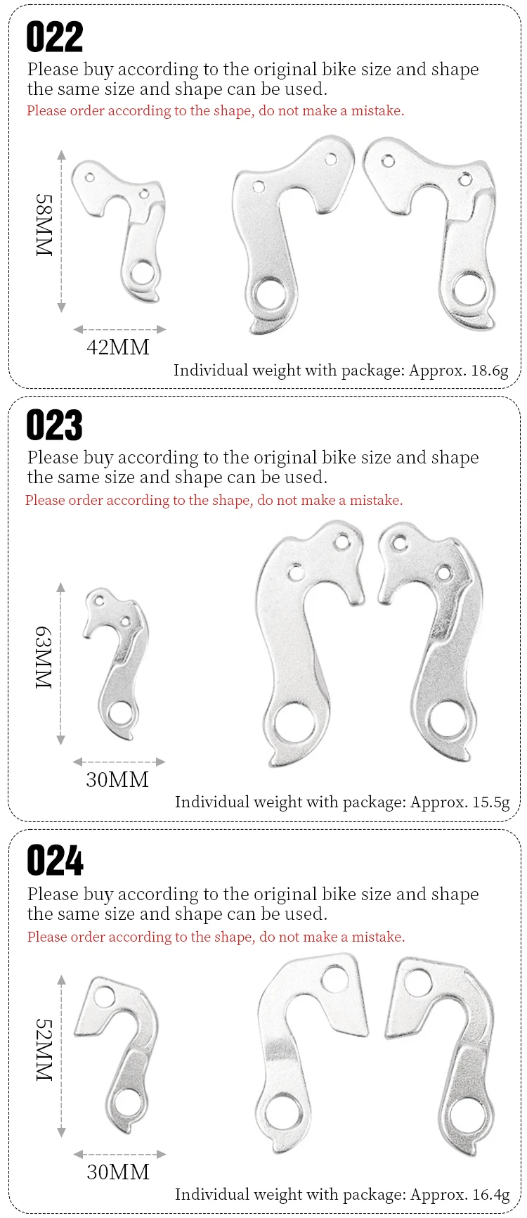 LEBYCLE MTB Rennrad Schaltwerk Aufhänger Mountainbike Rahmen Getriebe Schwanz Haken Fahrrad Teile – Detail 9