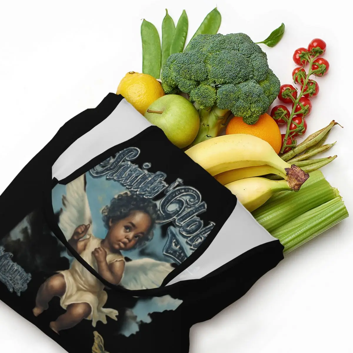 Angelic Spirit Global Large Capacity Canvas Tote Bag Single Shoulder Work Commute Bag For Women Eco-Friendly Shopping Bag