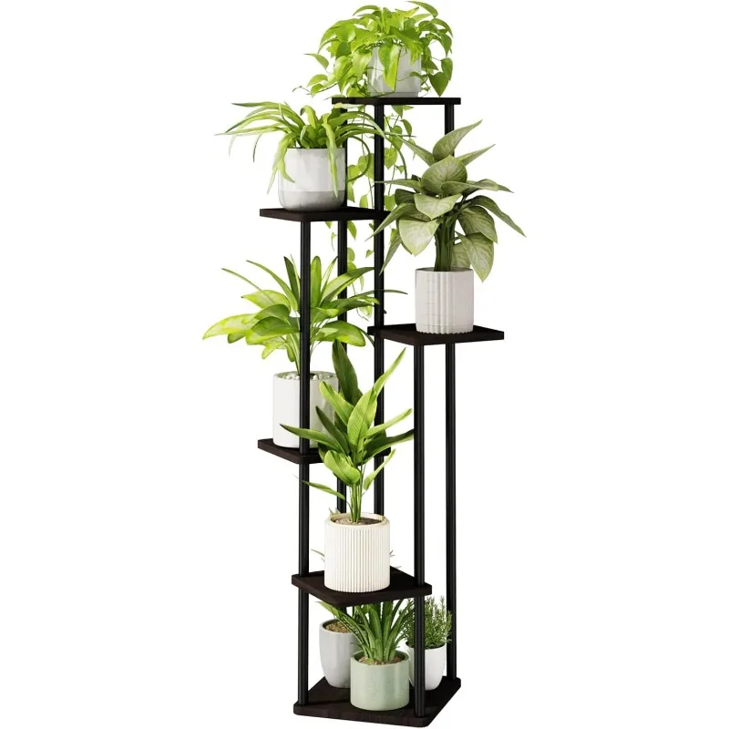 Small Plant Stand Indoor, 4 Tier Metal Plant Shelf for Multiple Plants, Corner Flower Stand for Patio Garden Balcony