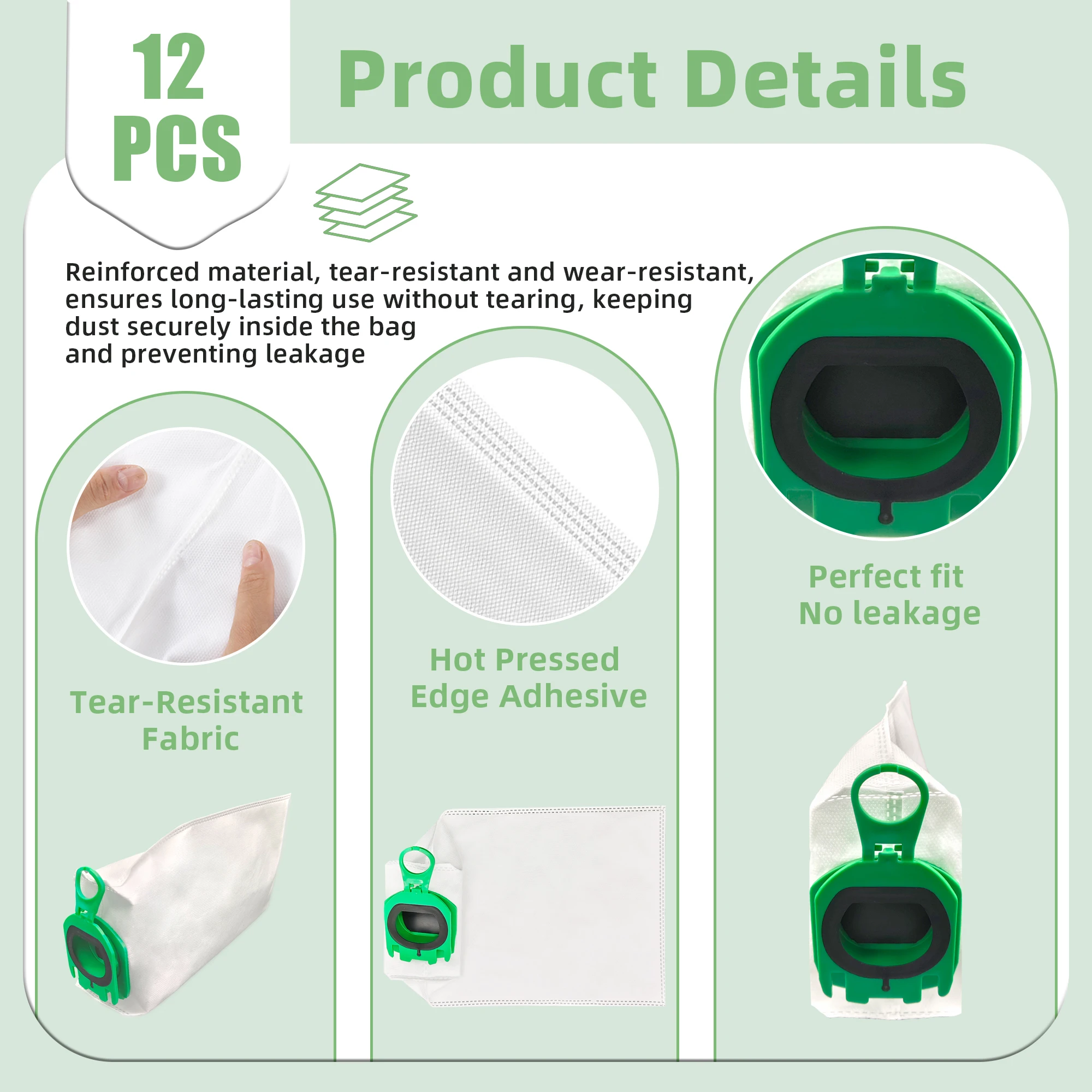 أكياس مرشح كيس لجميع الغبار لـ Vorwerk Kobold VB100 FP100 VB 100 FP 100 كيس المكنسة الكهربائية #3