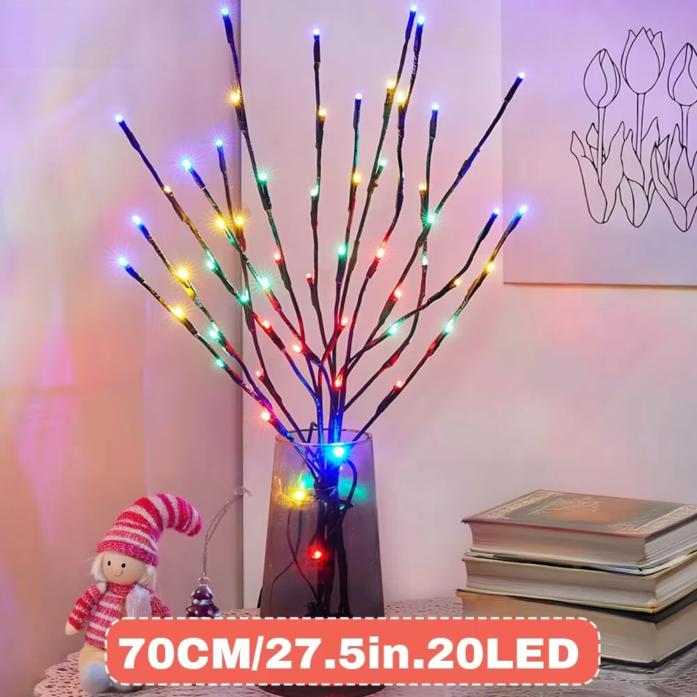 Tree Branch Decorative Lights 20LED Willow Branch Fairy Lights,Battery Powered,Wedding Party Birthday Living Room Home Decor