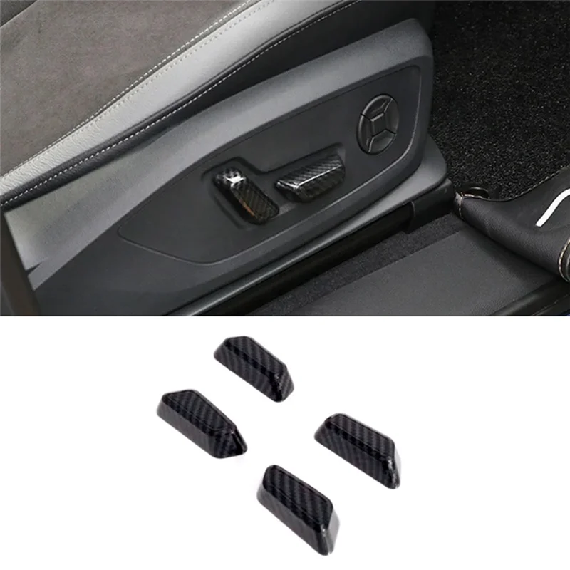 أزرار تعديل مقعد من ألياف الكربون يغطي زخرفة الكسوة للملحقات الداخلية Q3 2019-2023