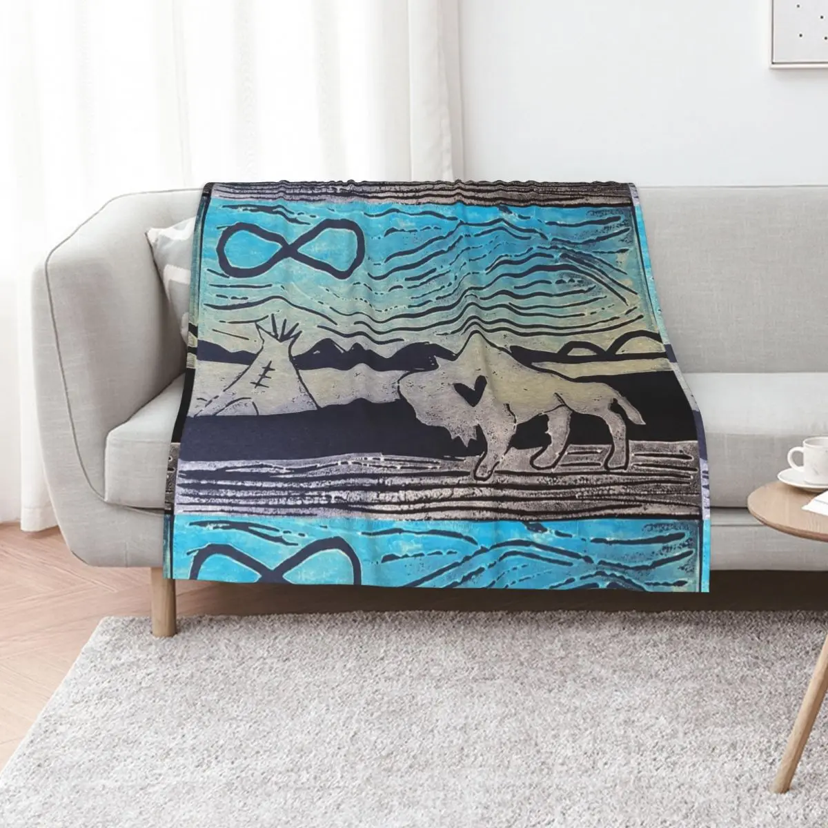 

Education is the New Buffalo on Black Throw Blanket Thins blankets and throws Retros Furry Blankets