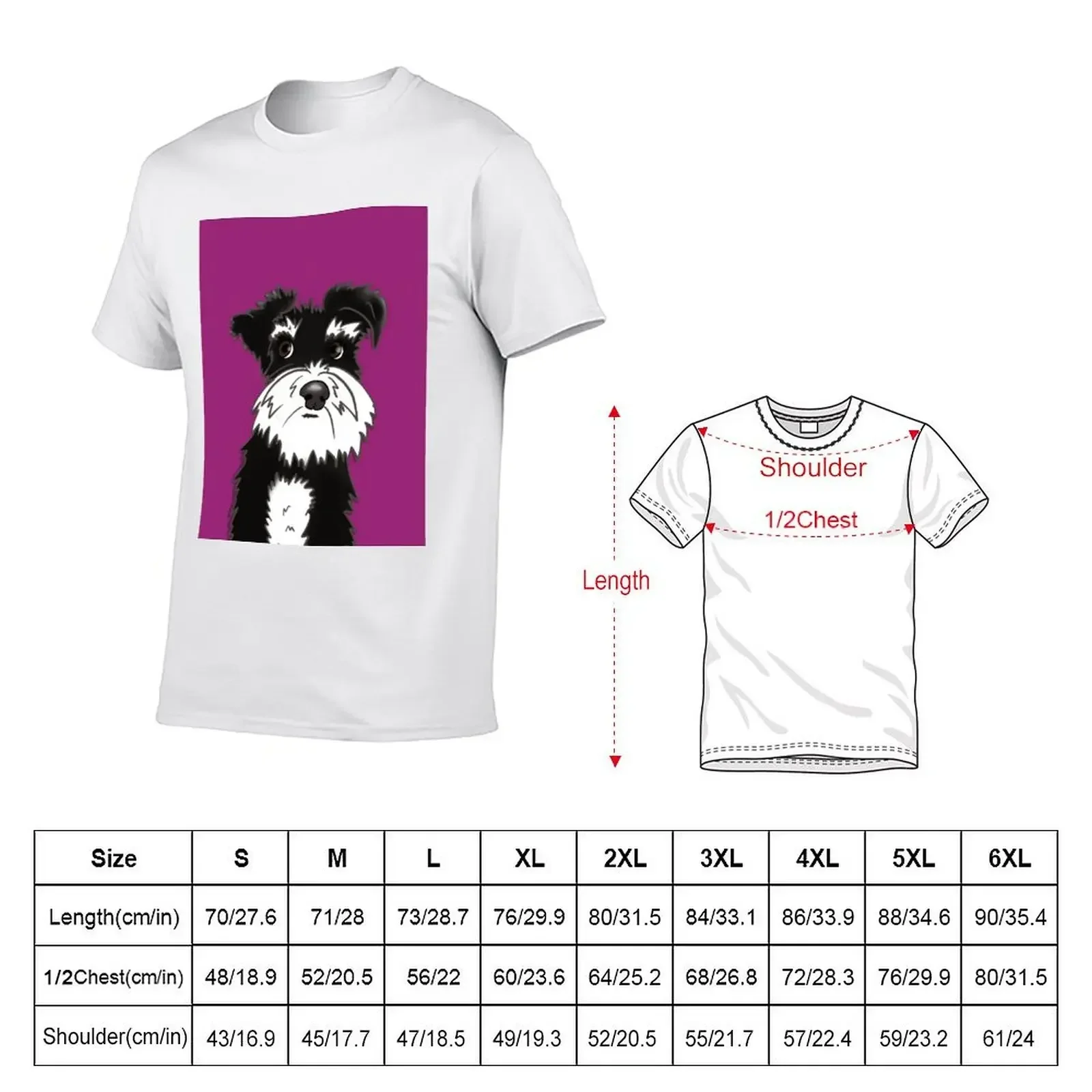 Dante the Black and White Miniature Schnauzer Dog T-Shirt vintage clothes oversized graphic tee heavyweight t shirts for men