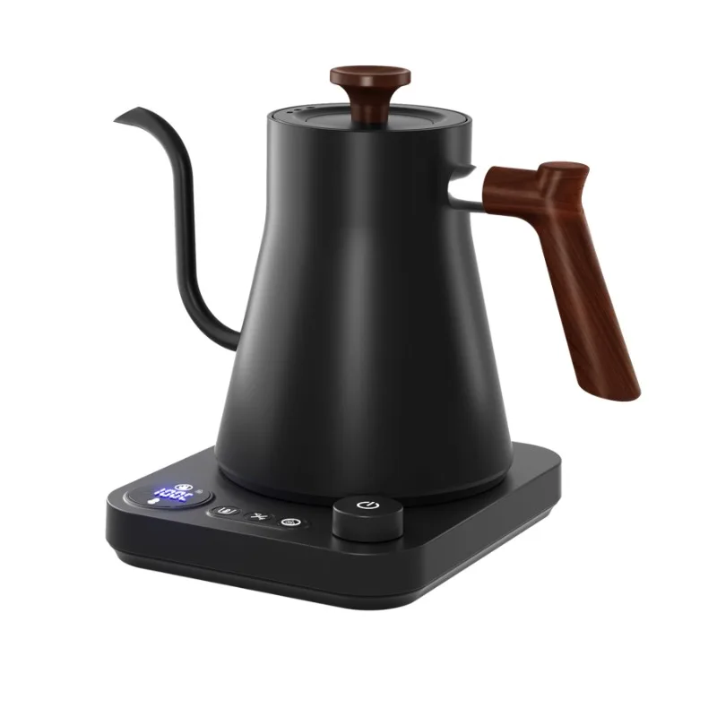 

Household cordless electric coffee maker with mechanical temperature control