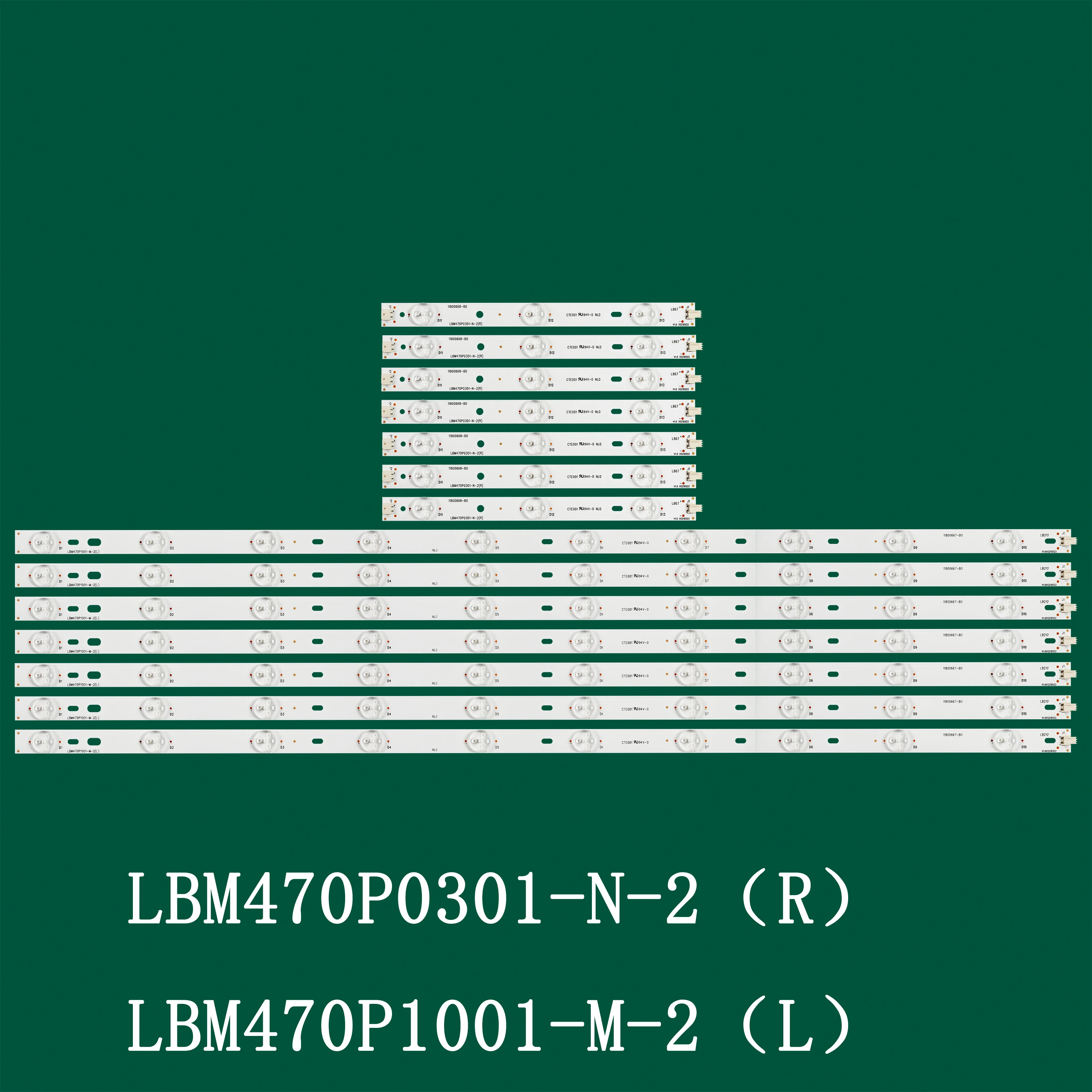 LED Backlight Strip for Voor 47PFS7109/12 47PFK7109/12 47PFK6589/12 47PFT6569/60 LBM470P1001-M-2(L) LBM470P0301-N-2(R) 47PFG6519