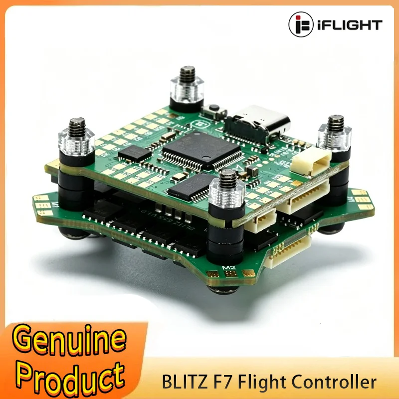 

IFlight BLITZ F7 Stack F722 F7 Flight Controller W/ BLITZ E55 55A BLHELI32 4in1 ESC 2-6S DShot 600 for RC FPV Drone