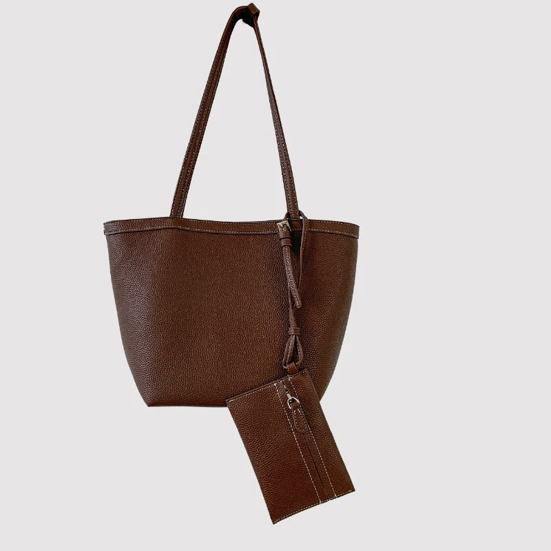 

Korean Style Soft Leather Shoulder Bag Large Capacity Casual and Versatile Composite Bag for Women Fashion Crossbody Handle Bag