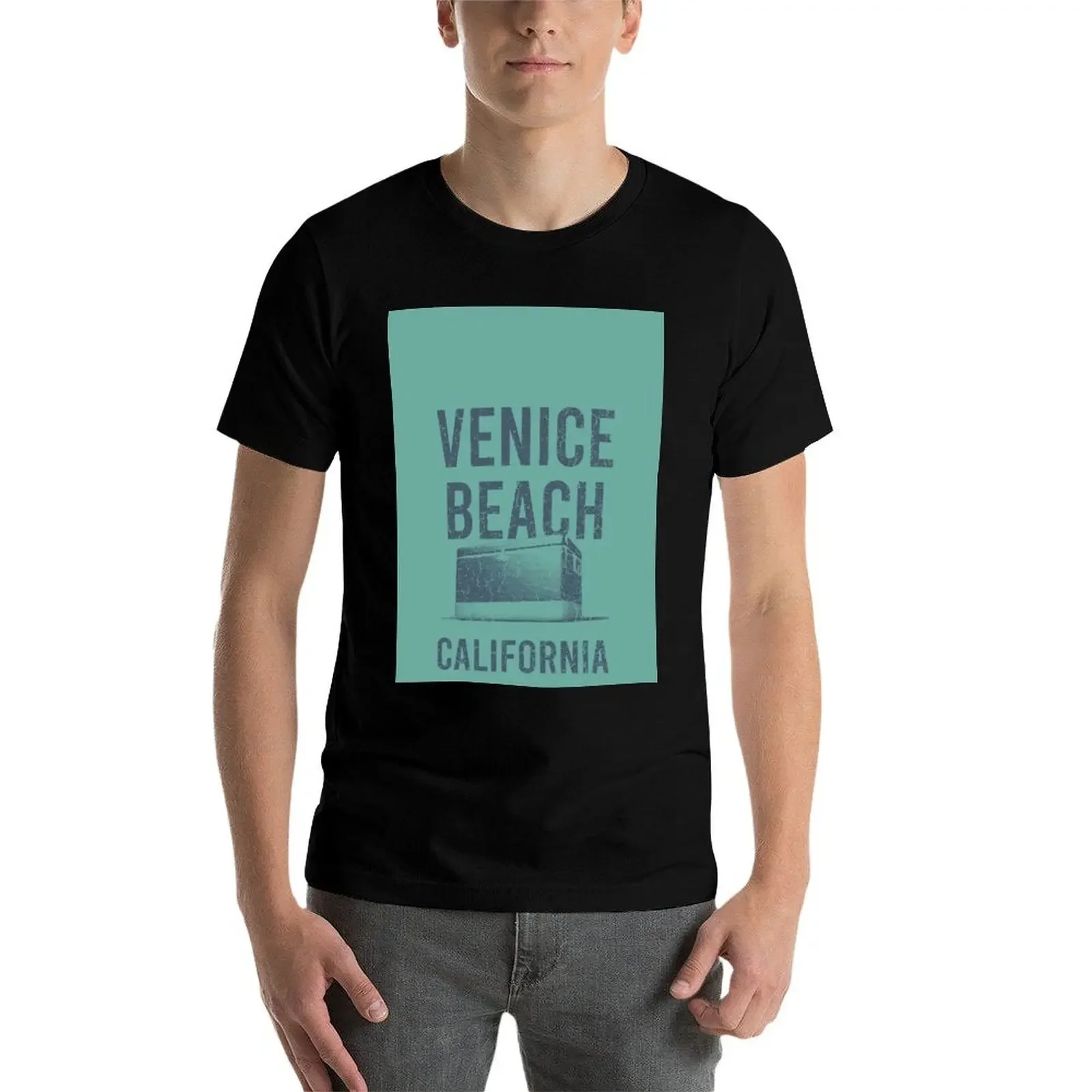 Venice Beach Design T-Shirt anime tshirt oversizeds basketball graphic tees heavy weight t shirts for men