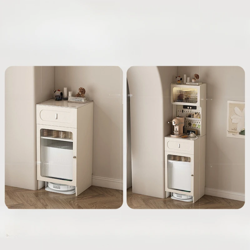 

Small Living Room Wall Side Small Narrow Cabinet Kitchen Refrigerator Gap Partner Dining Side Storage Cabinet