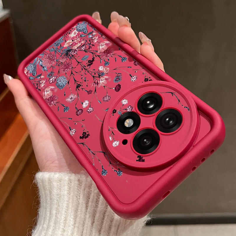 الرجعية الزهور نمط جراب هاتف ل OnePlus 15 13 13T 12 13R 12R 11R 5G للصدمات لينة غطاء من البولي يوريثان ل OnePlus Nord 5 Ace 5 3 2