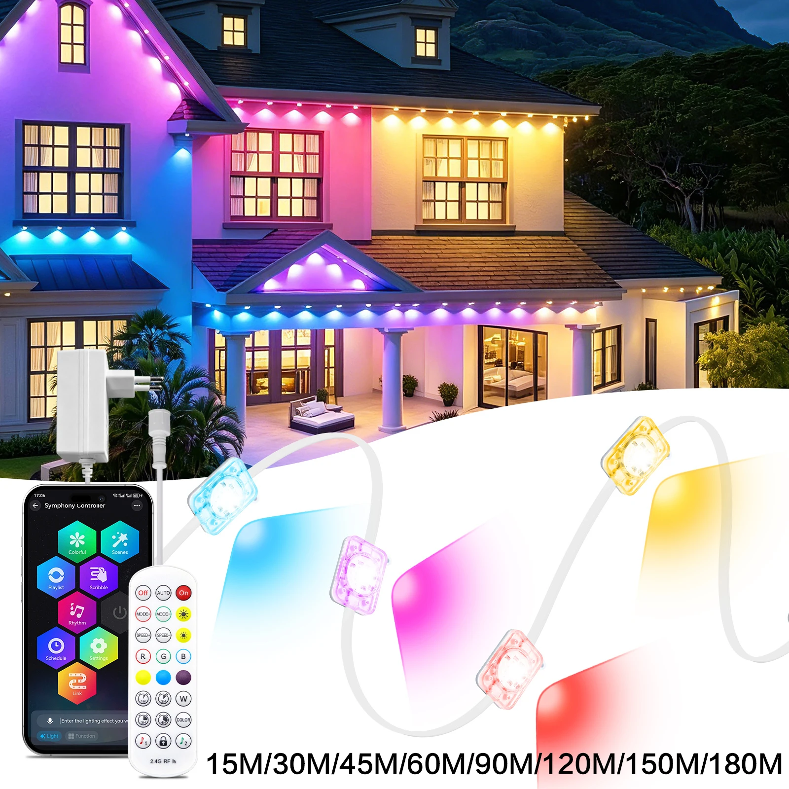 luci-led-smart-5in1-per-grondaie-90m-120m-150m-180m-luci-a-stringa-rgbic-impermeabili-fai-da-te-decorazioni-natalizie-per-interni-ed-esterni