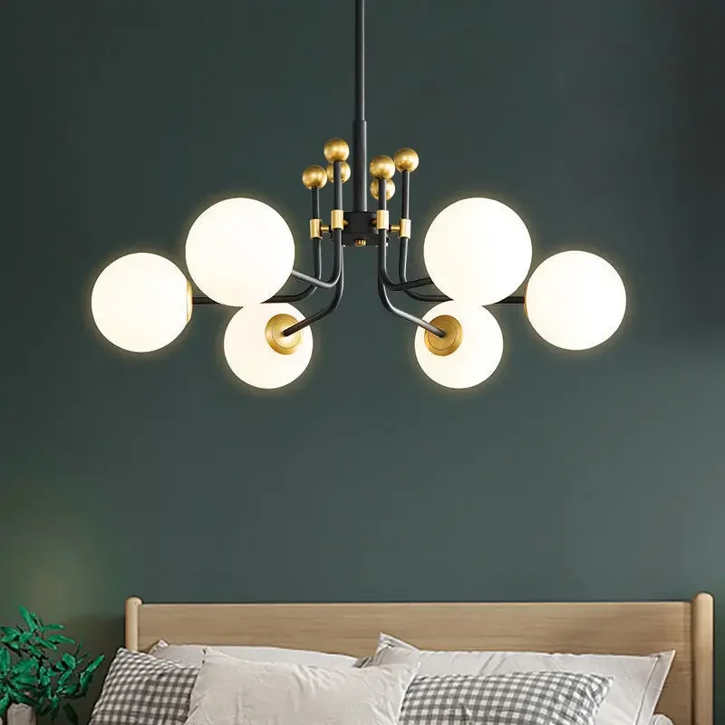 GHJUYIOL Nordic living room magic bean chandelier, postmodern creative bedroom, study, minimalist internet celebrity designer, r