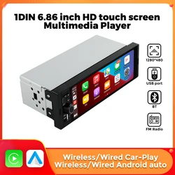 Car Radio For 1DIN 6.86inch HD touch screen Multimedia Player Multimedia Player Support Carplay Android 13 Auto Nissan Toyota