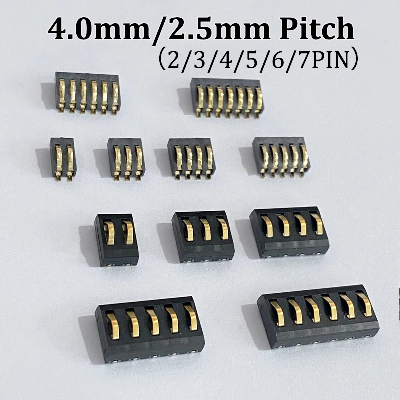 2 Stück Hochstrom-Schiebe-Batterieanschluss 2,5mm 4,0mm Abstand 2-7P Federkontakt-Buchse Stromladeanschluss für Batterien – Detail 1