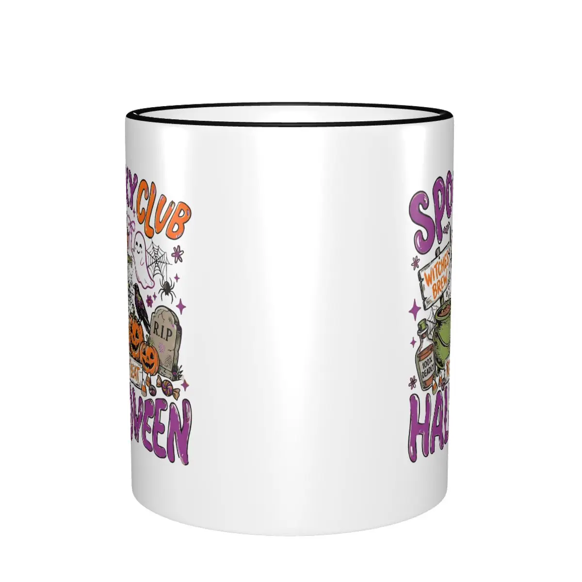 Spooky Club Halloween Witchy Gift Mug for Kids Adult Fun Pumpkin Coffee Cup Present for Office