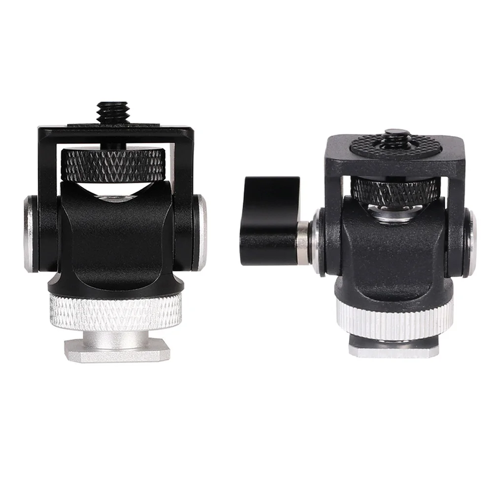 

Monitor Holder Cold Shoe Mount For Camera Field Monitors Microphone Hot Shoe 180 Degree Tilt Adjustable Mount Bracket
