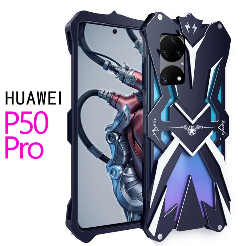 

Original Zimon Metal Luxury New Thor Heavy Duty Armor Metal Aluminum Mobile Phone Case Covers For Huawei P50 P40 Pro P50e Cases