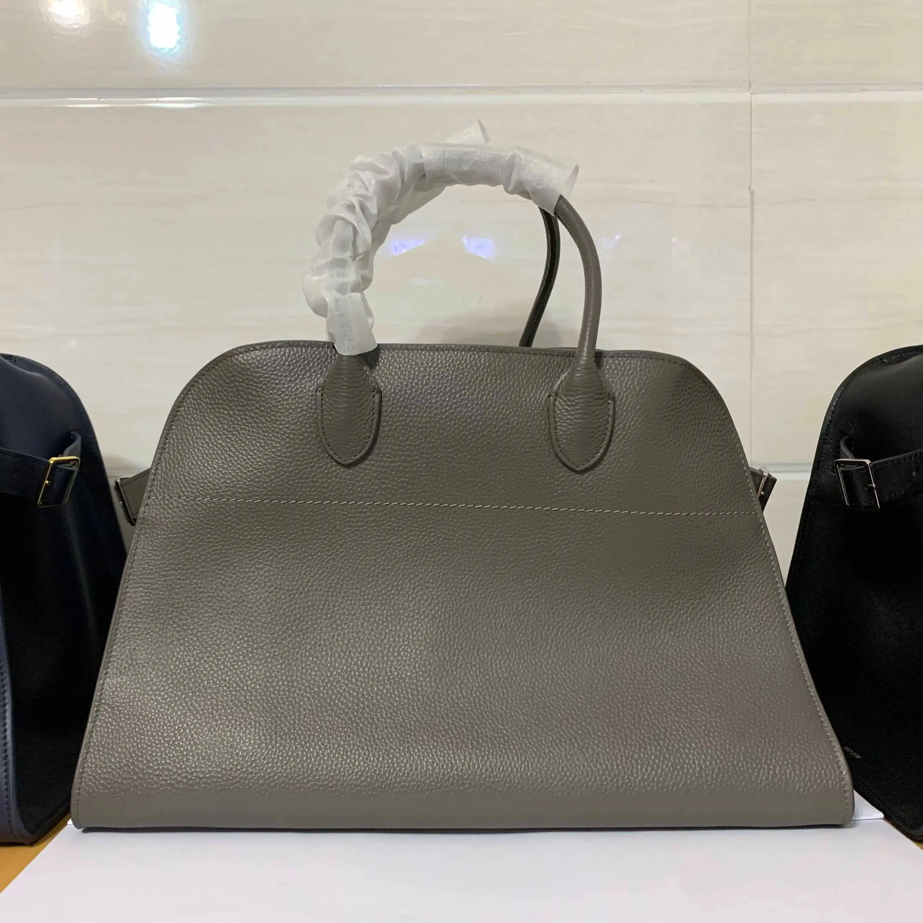 S Margaux Factory Direct Sale Row Natural Leather Purely Handmade Soft and Odorless Large Capacity Handbag Shoulder Bag