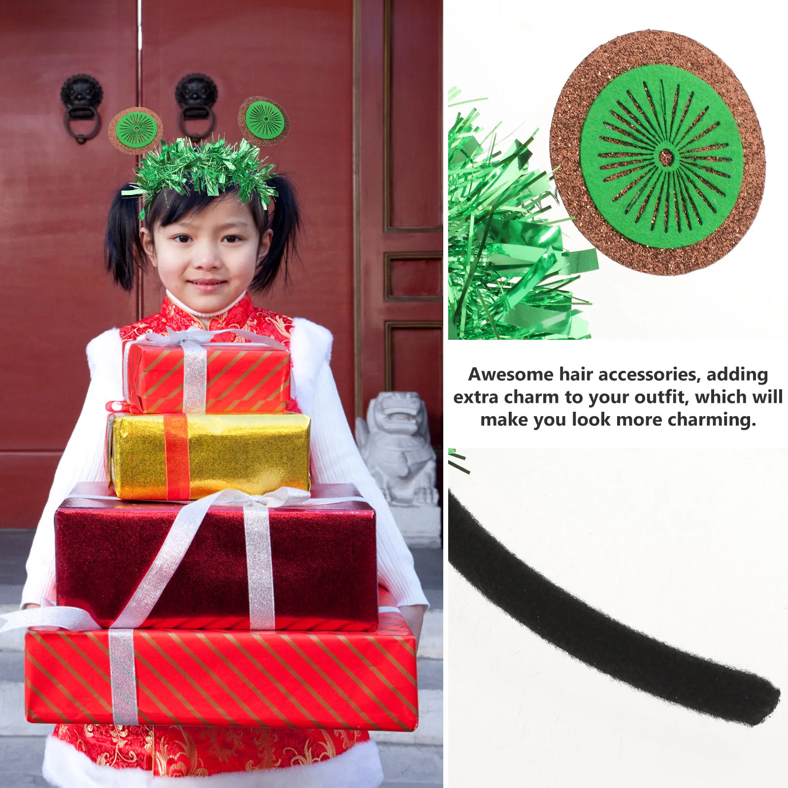 2Pcs Cute Hair Hoop Creative Hair Clasp for Party Gathering Performance Festive Head Accessory Chic Hairwear Unique Design